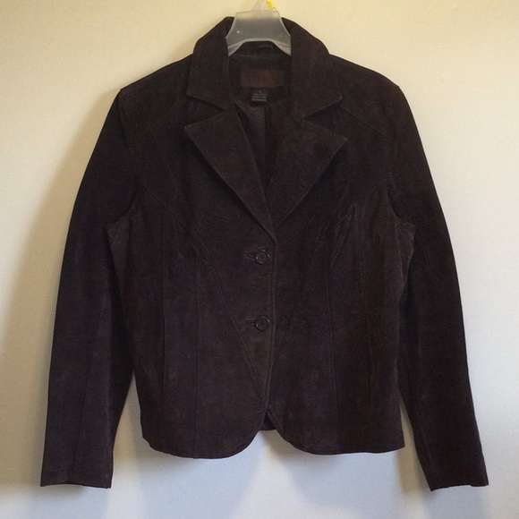 Siena Jackets & Blazers - NWOT Siena Leather Dark Brown Jacket/Blazer, size 14